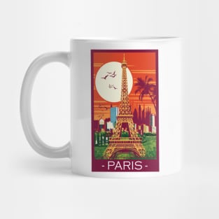 Paris France Vibrant Graphic Print Mug